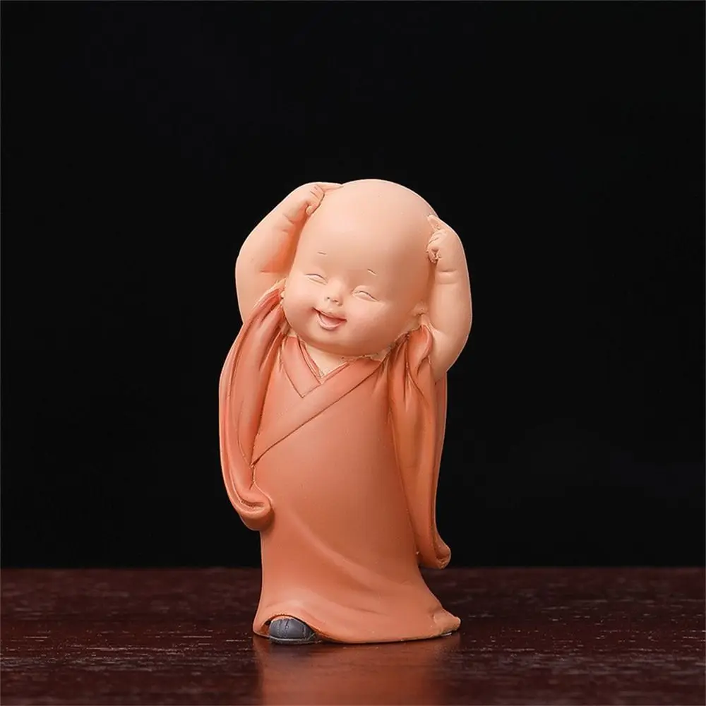 

Cute Religion Buddha Resin Desk Miniatures Car Ornament Monk Ornament Small Monk Status Buddha Monk Statue Little Monk Figurine
