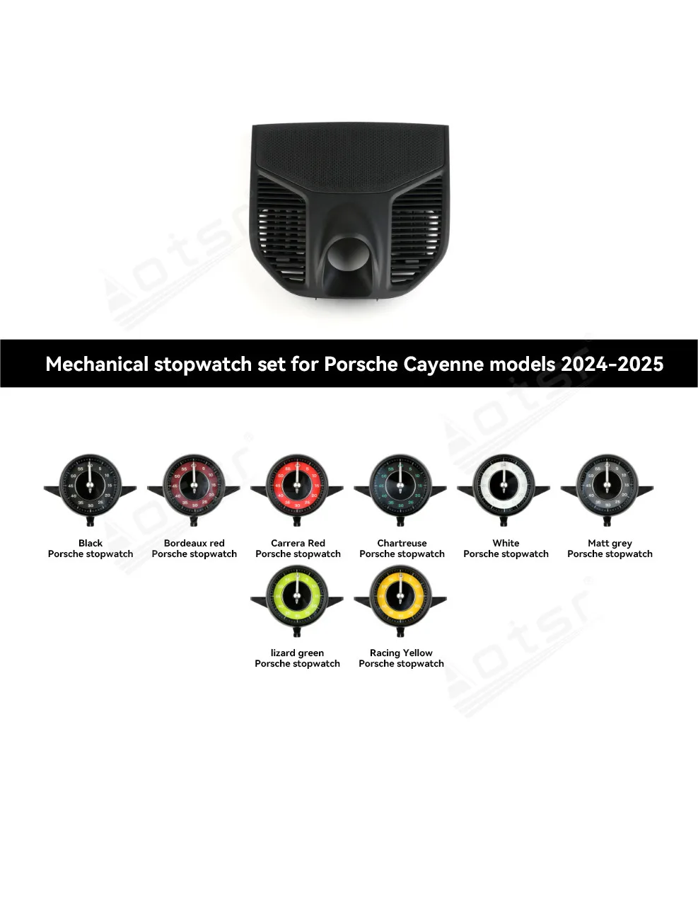 

Unique Design Automobile modification parts, interior products Mechanical stopwatch set for Porsche Cayenne models 2024-2025
