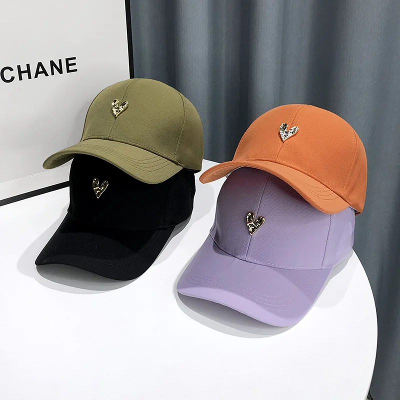Unisex Love Embroidery Baseball Caps Spring Autumn Outdoor Adjustable Casual Hats Sunscreen Hat