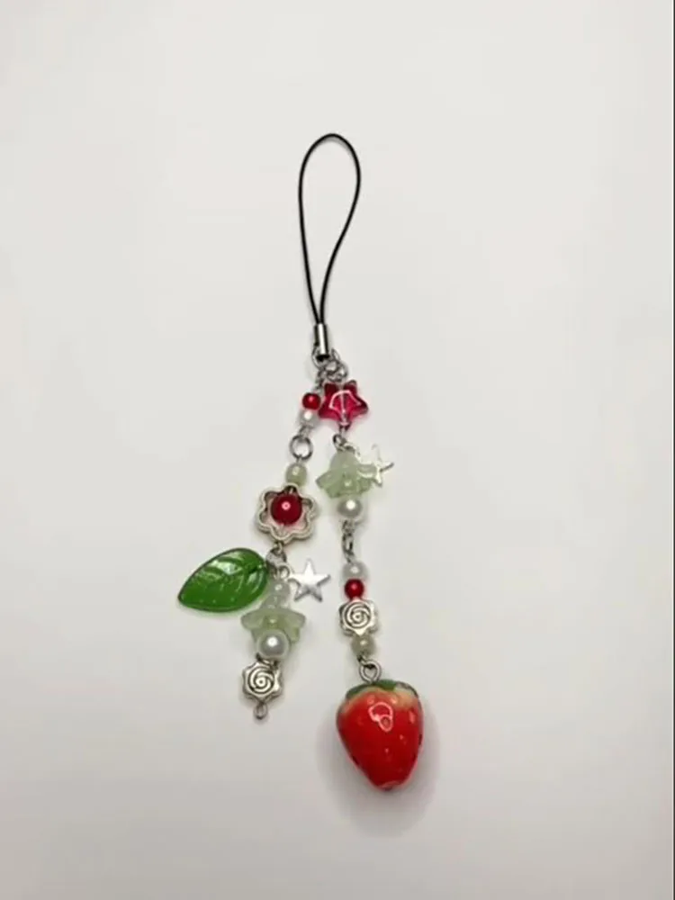 strawberry phone charm Handmade