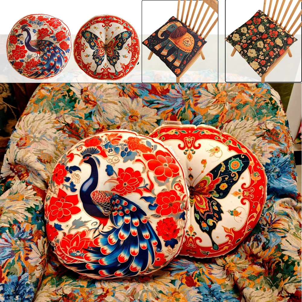 

Round Square Seat Cushion Thicken Chair Pads PP Cotton Filling Tatami Floor Pillow for Home Office Patio Dining Chairs 40X40cm