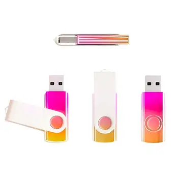 10 balení 2GB 32GB 128MB USB flash disků s přechodovými barvami 2.0 Memory Stick, velkoobchodní prodej, otočný design USB flash disků pro ukládání dat 10 nejlepší prodej 2GB paměť USB - №1