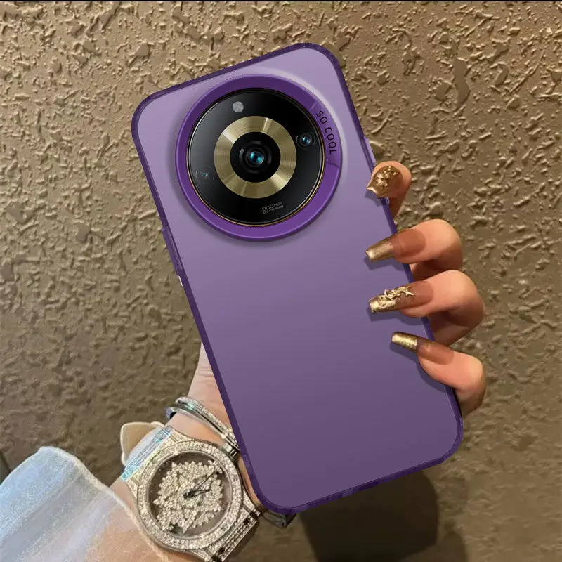 Für Realme 11 Pro 5G Hülle Realme 11 Pro+ Narzo 60 Pro Handyhülle Luxus Laser Metallic Aurora Farbe stoßfeste Stoßstangenabdeckung