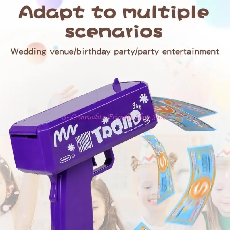 85AE Distributore contanti portatile Giocattolo Esclusivo sparasoldi per festival Spara soldi portatile per celebrazioni