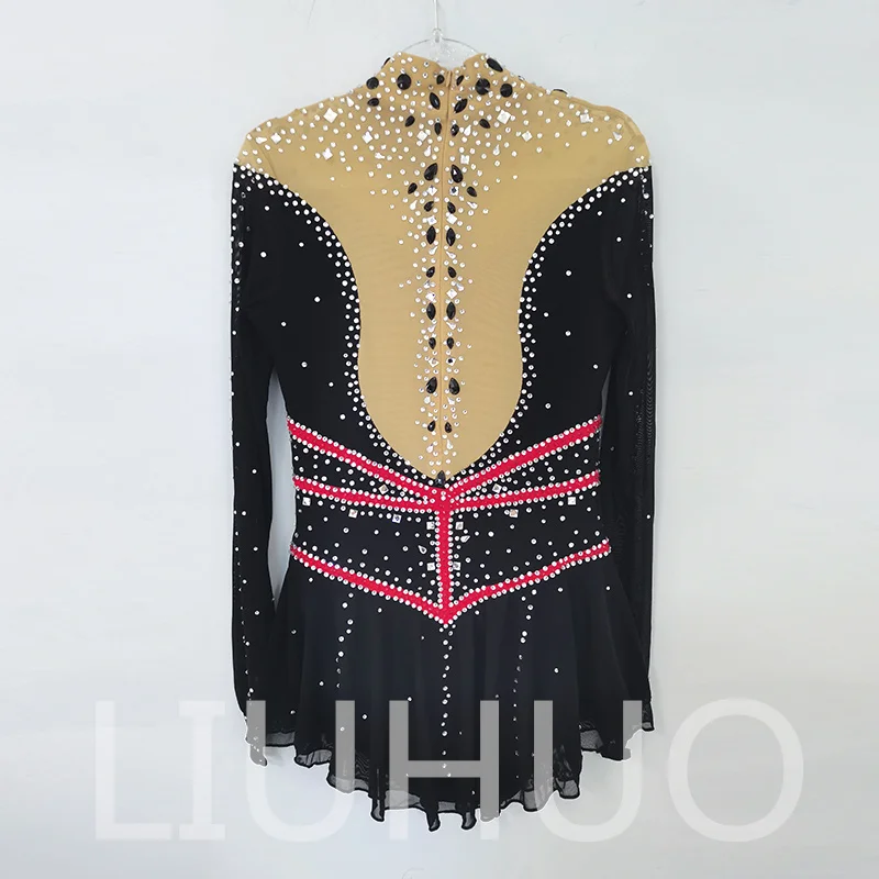 LIUHUO Ice Figure Skating Dress Girls Women Teens Stretchy Spandex Competition Wholesale