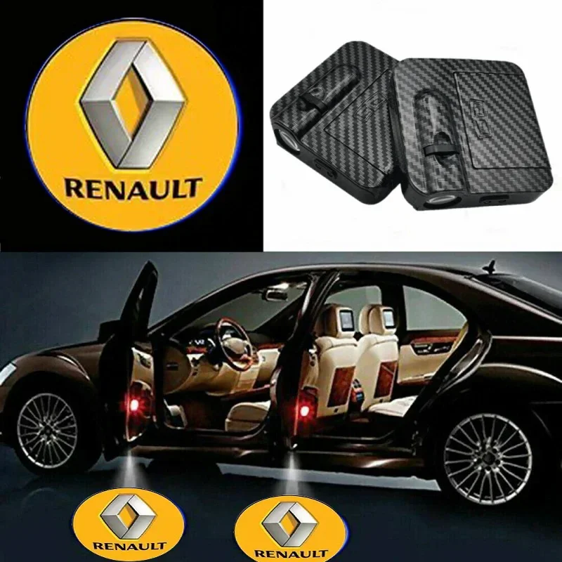 Car door with LED projector car sign blackout light accesorios for Renault Megane 2 Twingo Talisman Captur Trafic Kwid Scenic 2