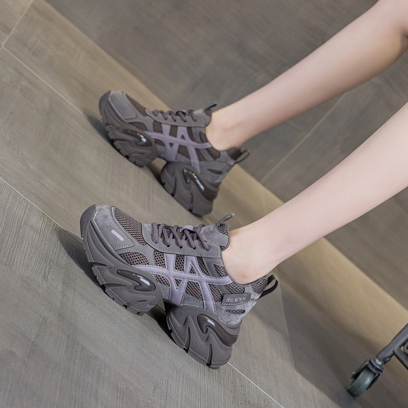 

Retro Patchwork Dad Shoes Women's 2025 Autumn New Thick Bottom Heightening Sports Shoes Casual Fashion Universal Trendy Shoes...