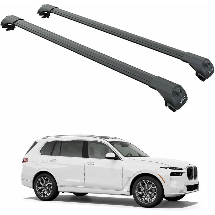 Roof Rack Cross Bars for BMW X7 G07 fit Raised Rail System Aero Design with Quick Access TSlot 2019Up Models 330lbs Capacity Lo