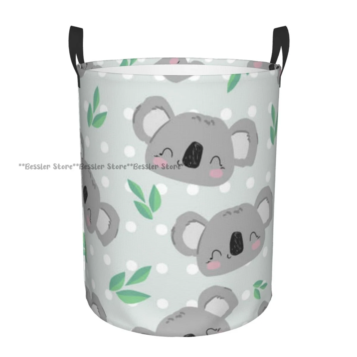 Folding Laundry Basket Cute Koala Pattern Dirty Clothes Storage Bucket Wardrobe Clothing Organizer Hamper