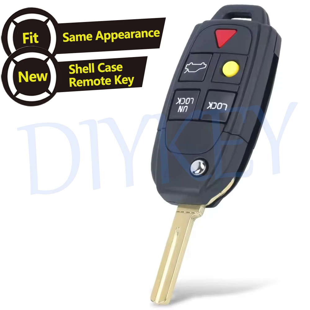 Flip Remote Car Key Fob 315MHz ID48 Chip for Volvo XC70 XC90 S60 S70 S80 V70 2004 2005 2006 2007 2008 2009 2010-2015 LQNP2T-APU