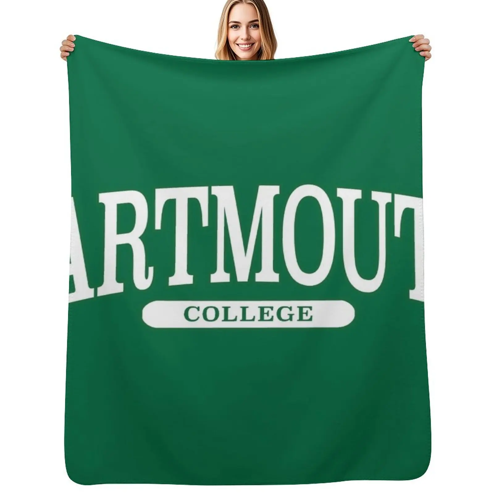 Плед с изогнутым шрифтом Dartmouth - serif, тонкий, декоративный, для путешествий, для сна, в ретро-стиле