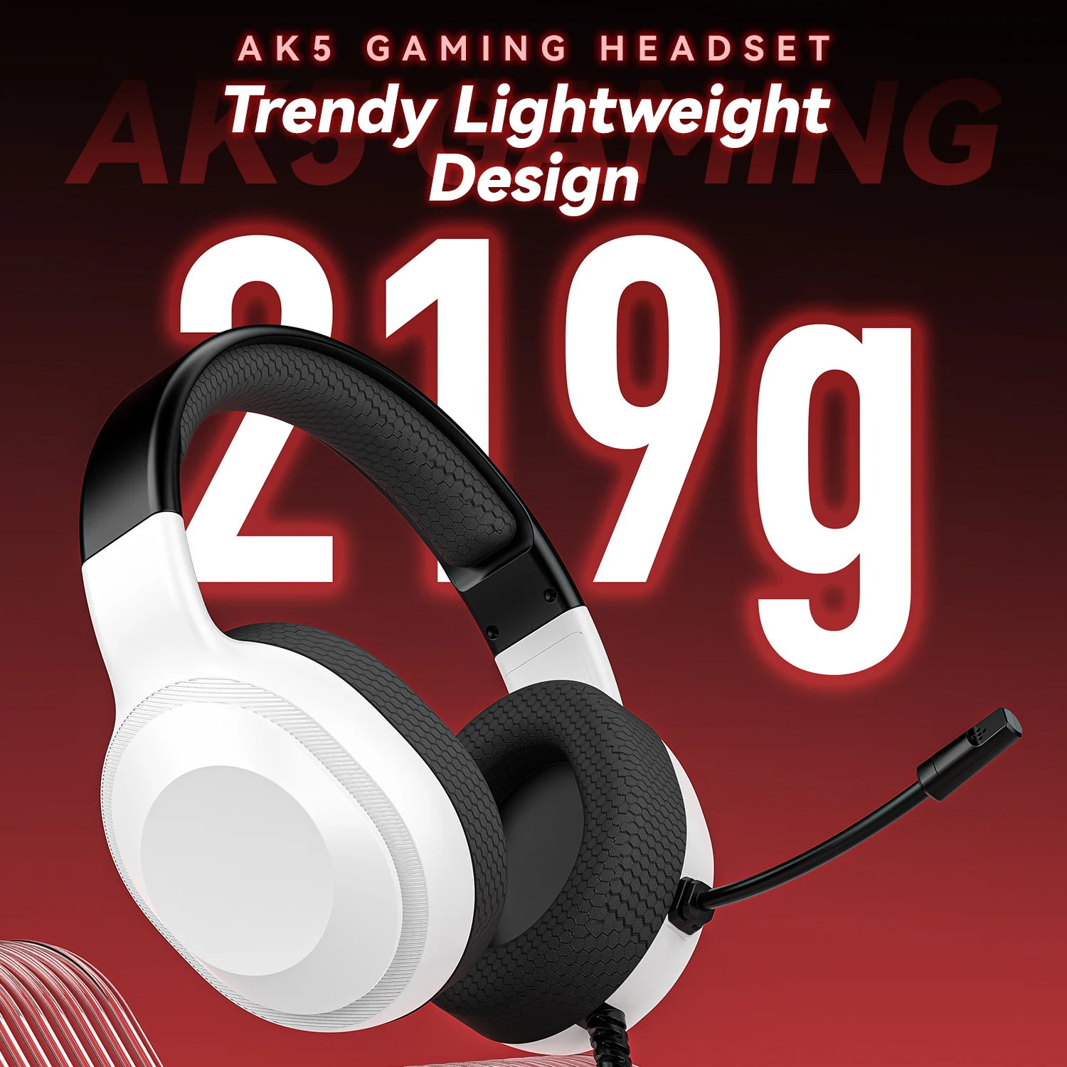 SMAILWOLF AK5 cuffie da gioco cablate cuffie da gioco leggere e-sport con microfono laptop desktop universale