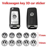 5/10Pcs Aluminium Car Remote Control Key Badge Emblem Stickers For VW GTI Golf 5 7 Passat Polo Scirocco Jetta Beetle Accessorie