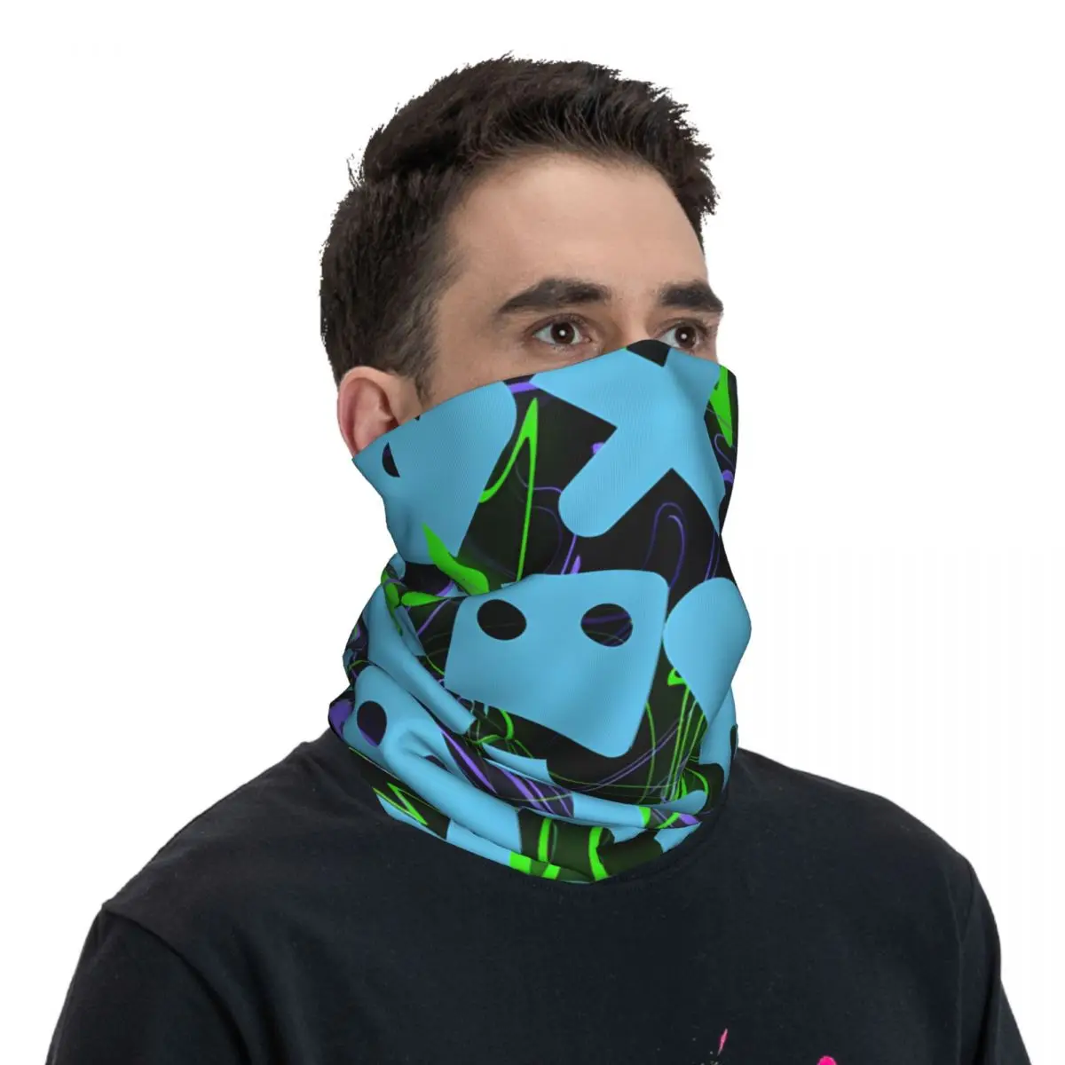 Cool Bandana Neck Cover Motorcycle Club L-Love Death Robots Face Scarf Cycling Face Mask Hiking Unisex Adult Winter