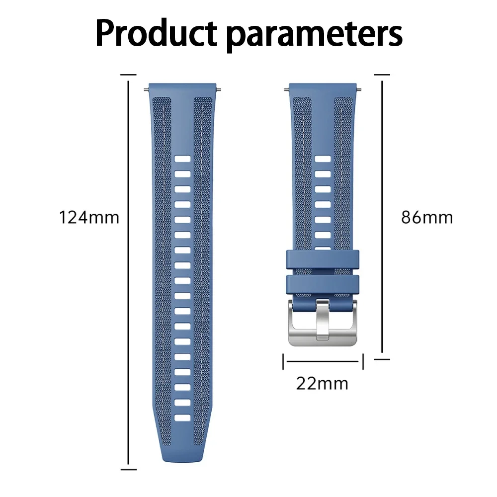 حزام رسمي لساعة هواوي GT 5 4 46 مللي متر ساعة 4 5 Pro GT 3 2 Pro 46 مللي متر 22 مللي متر نايلون رياضي مركب سوار سيليكون