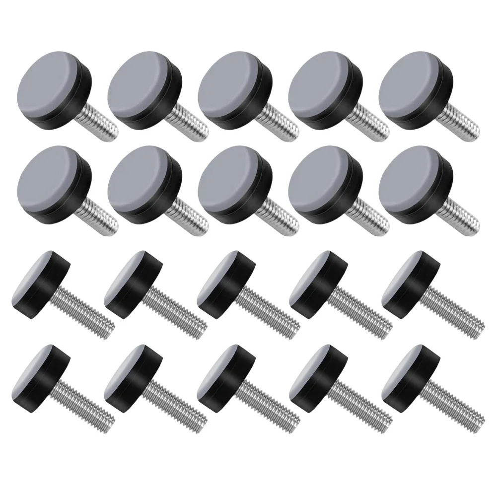 20pcs M6 Furniture Sliding Pads PTFE Top EVA Bottom for Hard Floor Protection Adjustable Installation No Tools