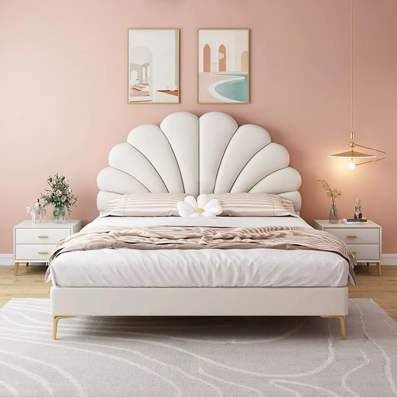 *Petals French Modern Minimalist Soft-Padded Leather Storage  with Princess Design Multi-Size Options for Girls