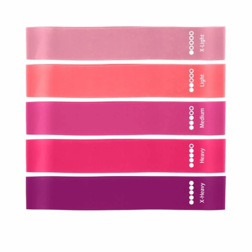 5 Weight Levels Elastic Exercise Loop Bands Thickened TPE Pilates Flexbands Strength Training Yoga Resistance Bands