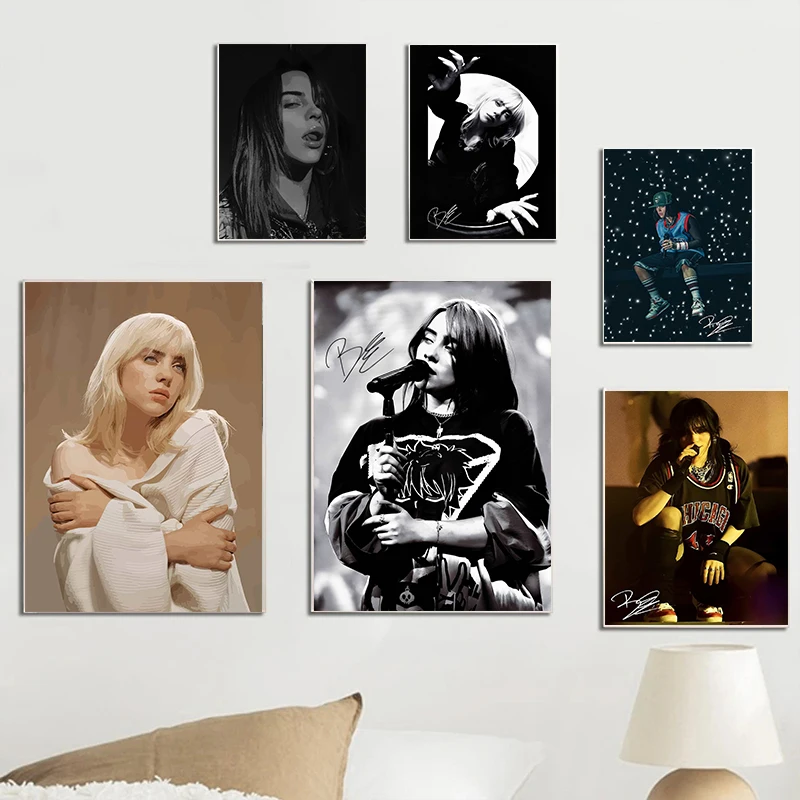 حار عالية حرق المغني B-Billies سلسلة المشارك طباعة قماش صورة فنية المنزل لغرفة المعيشة جدار ديكور هدية لوحة بدون إطار