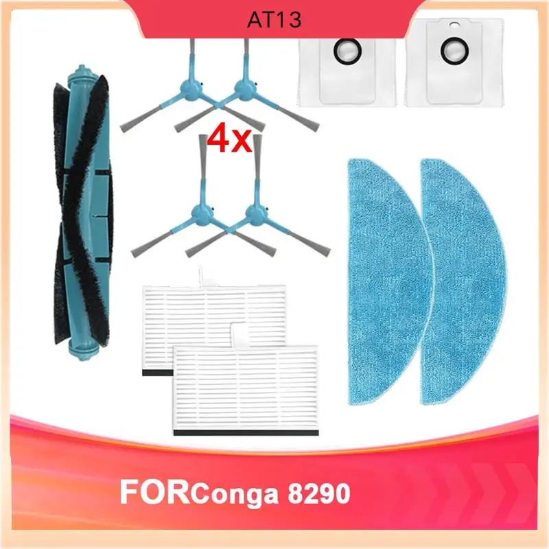 AT13 para Conga 8290 accesorios de Robot aspirador cepillo lateral principal y consumibles de repuesto de fregona