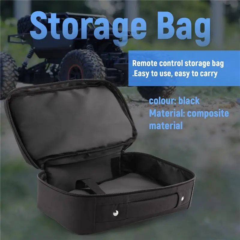 Universal Remote Control Storage Bag Transmitter Handbag Case Box For 1/8 1/10 RC Car Boat Tank Crawler TRX4 SCX10-AEF7