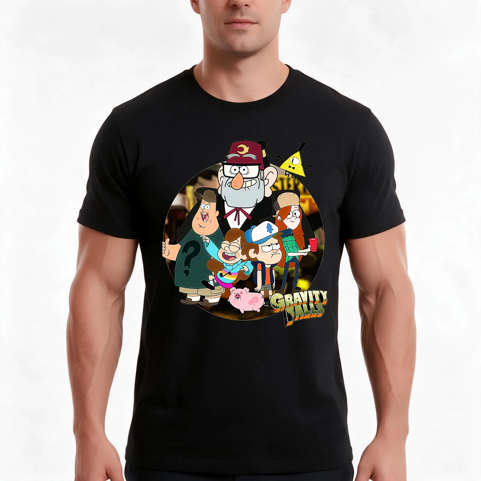 Grabity falls, Gravityfalls, Dipper pines T-Shirt, Summer Casual Cotton Tee, Oversized Streetwear Tops, Vintage Graphic Print