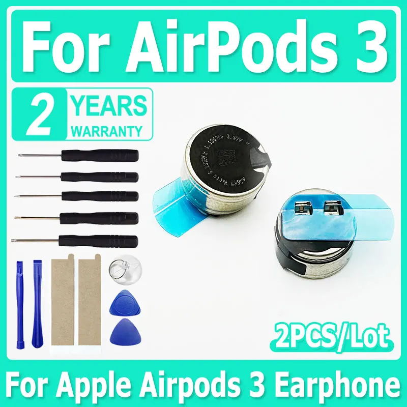 

2 шт./лот A2647 сменный аккумулятор для Apple Airpods 3 Airpods 3 A2564 A2565 Airpods 3rd сменные аккумуляторы + бесплатные инструменты