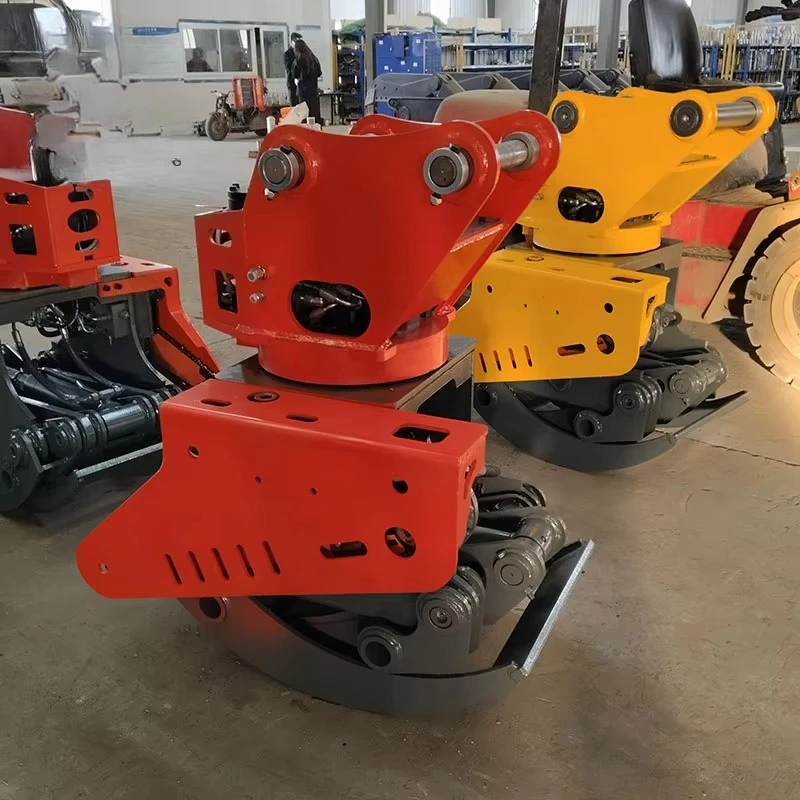Robust Hydraulic Rotating Wood Grapple with Saw for 5 10 Ton Excavators Heavy Duty Logging and Land Clearing Tool