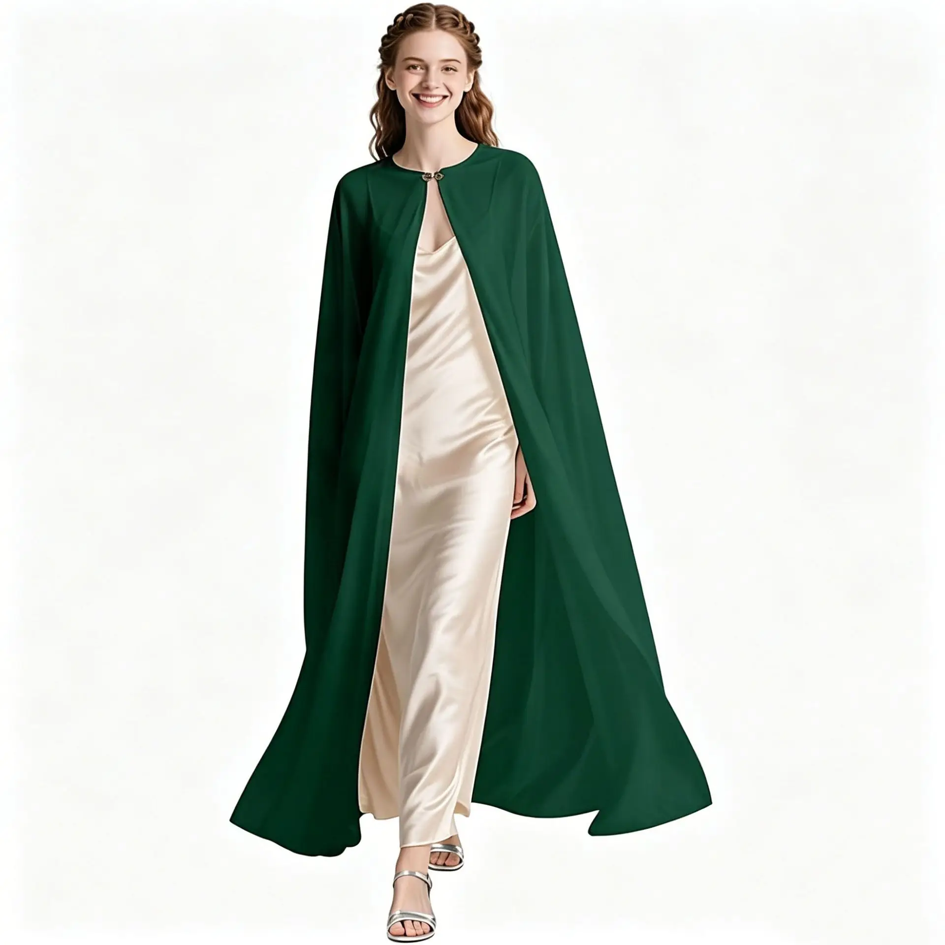 Women Elegant Draped Chiffon Fabric Fashion Cape Shawl Beach Bridal Wedding Versatile ThinBoho Vacation Flowy Long Shoulder Wear