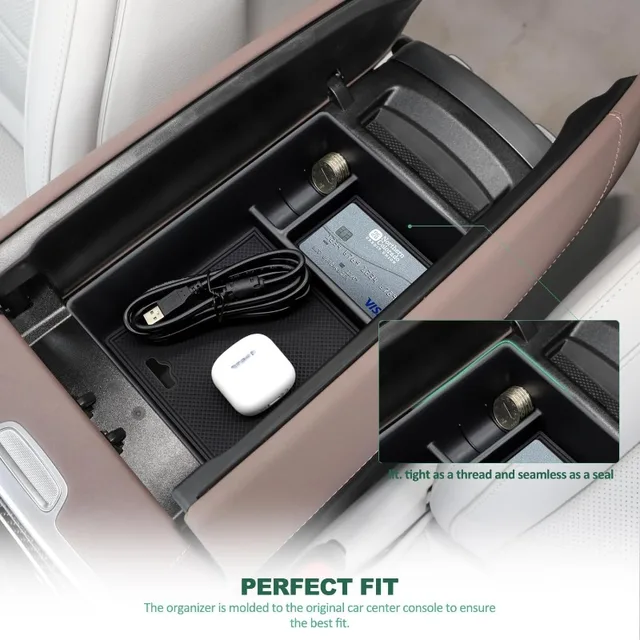Sucxyor Lower Center Console Organizer Tray Compatible With 2023 2024 2025 Mercedes Benz EQS450+ 400 580 AMG SUV EQE350 350+ 500,Center Console Tray Storage Box For 2023 2024 EQS EQE Accessories