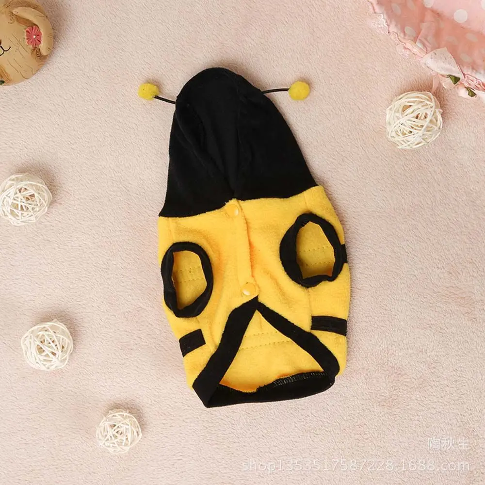 Comfotable Fleece Teddy Clothing Bee Puppy Dog Hoodie Coat Pet Clothes Costume