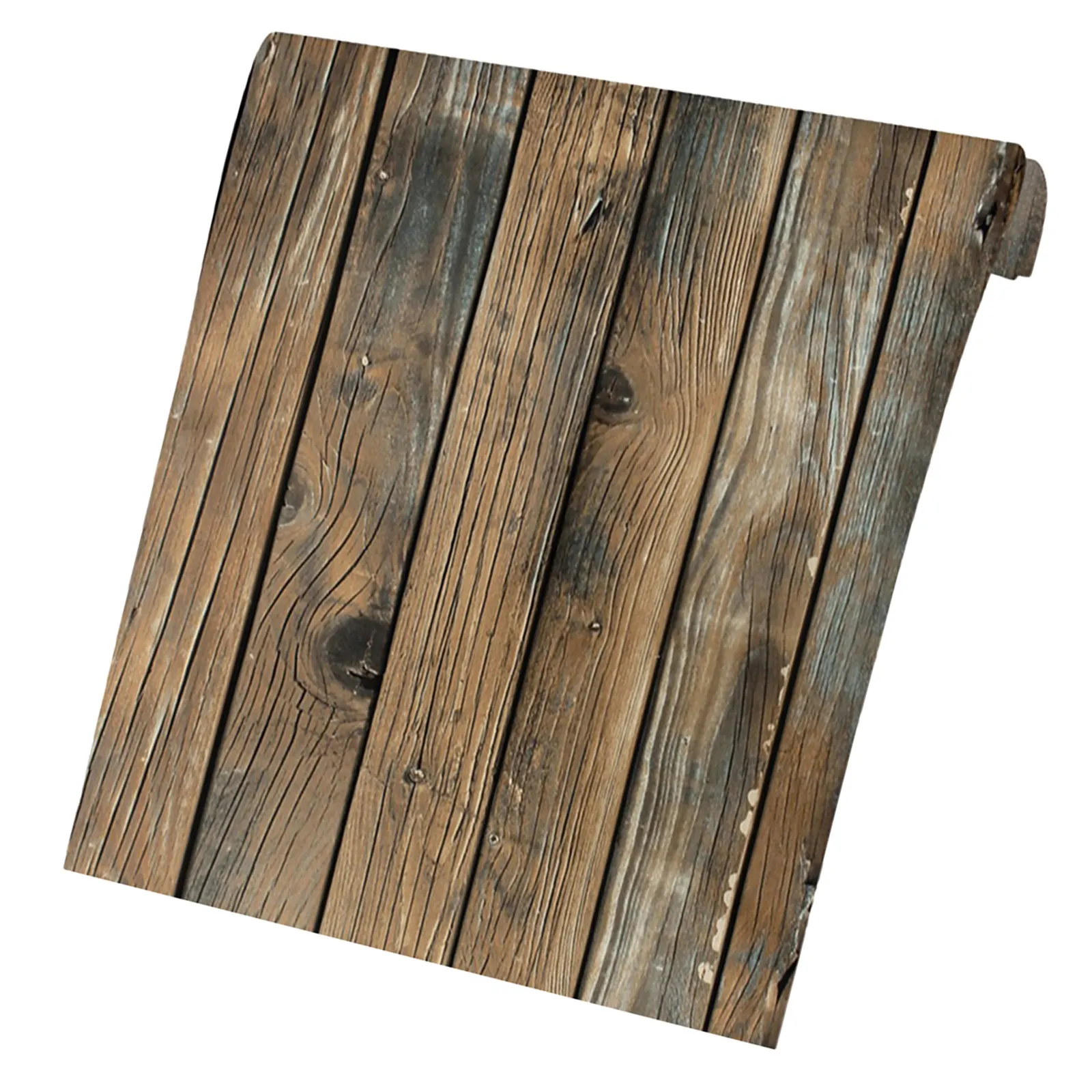 Wood Plank Peel and Stick Wallpaper Removable 3D Wood Grain Fireplace Wall Background Decorative Wallpaper Interior