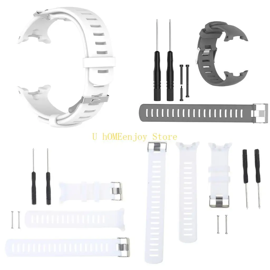 

B0KF Браслет для часов Защитный водонепроницаемый силиконовый ремешок для SUUNTO-D4