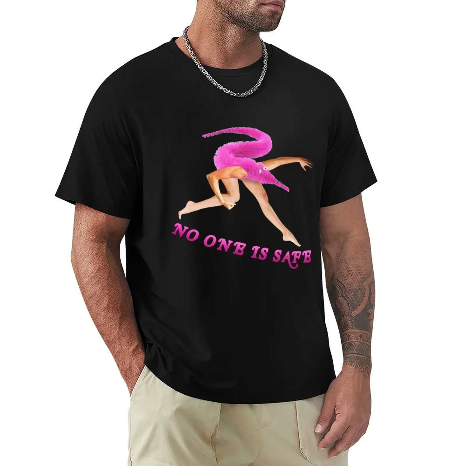 Worm on a String Time ~ Painting Aesthetic Cursed Collection ~ No One is Safe Set ~ Pink T-Shirt