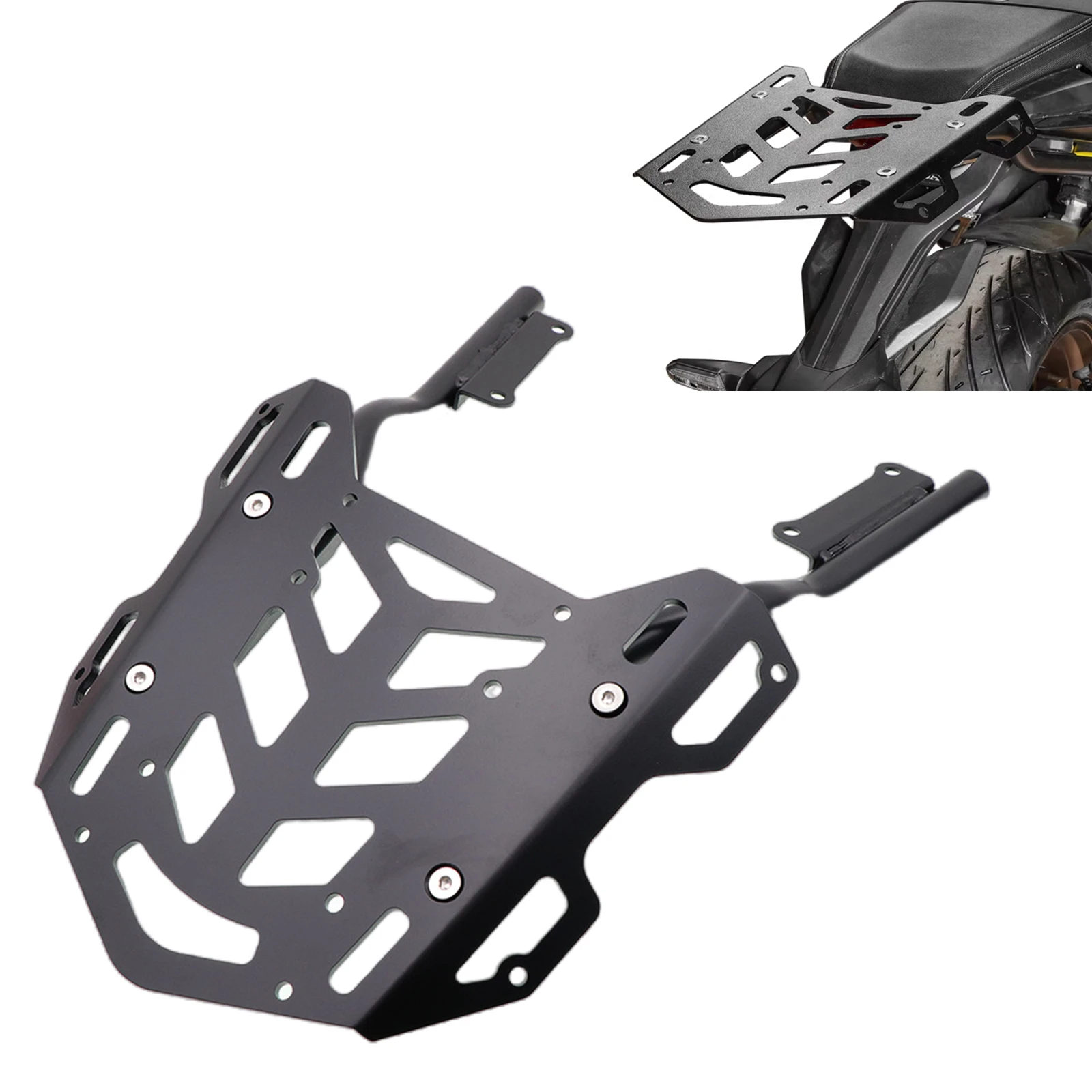 Motorcycle Rear Seat Carrier Cargo Storage Rack Luggage Plate Bracket Trunk Support Holder For HONDA CB650R CBR650R 2019-2020