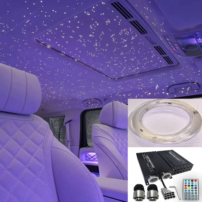 16W Flash Car  Emitting Diode Fiber Optic Light with Aluminum Body APP Remote Control Dual Control Car Star Top Optical Light