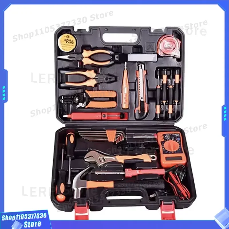 37 Piece Electrician Tool Set BMCM Box Household Hardware Kit with Hacksaw Wrench for Home Repair OEM Support 1 Year Warranty