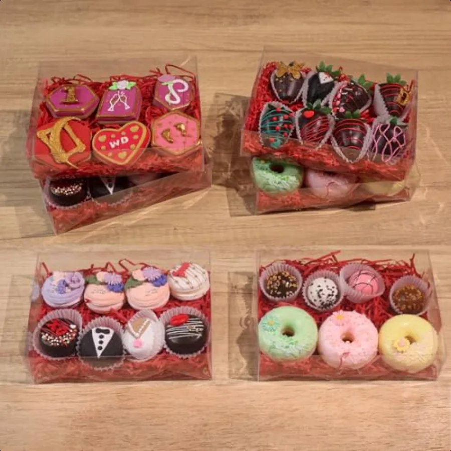 50 pcs 8x6x2 Inches Full Clear Chocolate Covered Strawberries s Cakesickle Bakery Chocolate Truffle Truffle Cakesickle Browines