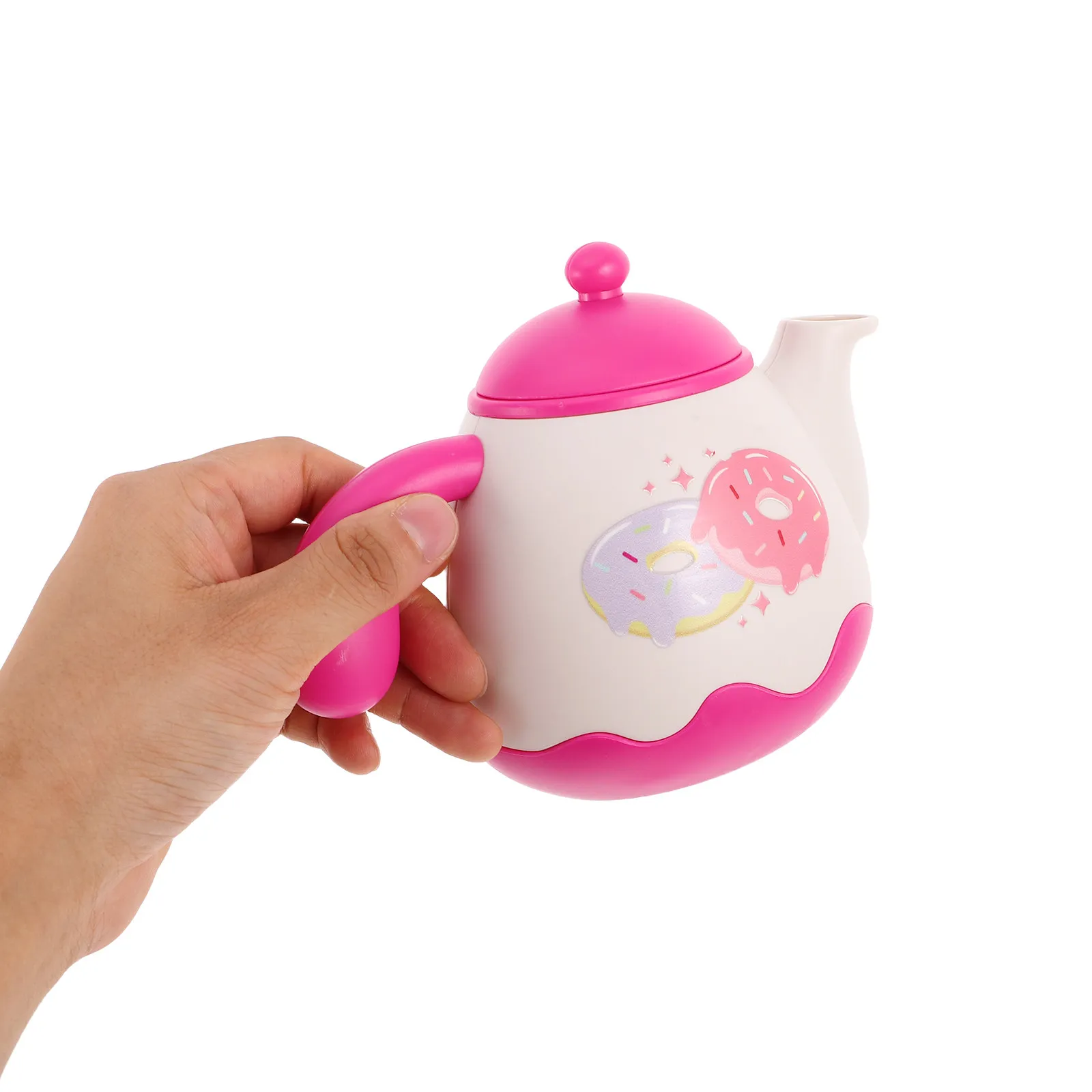 1セットのプラスチック製子供用ティーカップセット。子供用プレイキッチンのアクセサリーとして。幼児向けの女の子に。食品に安全な素材を使用し、リアルなデザインで、ごっこ遊びに最適。