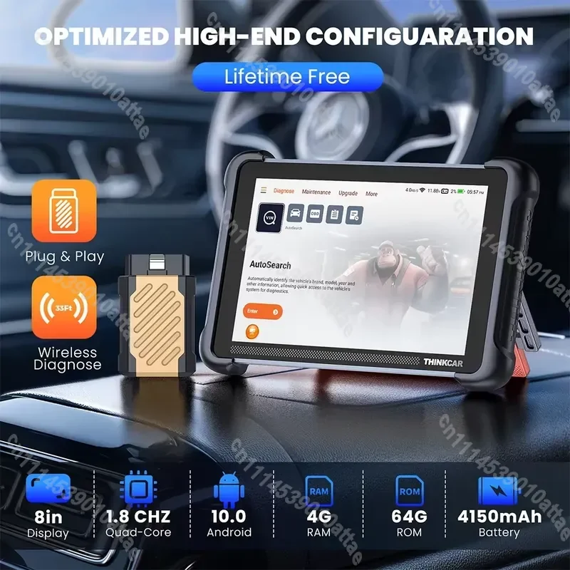Compatible With THINKCAR THINKSCAN 689BT OBD2 Scanner CAN FD DoIP Bi Directional Control ECU Coding 34 Service Reset Full