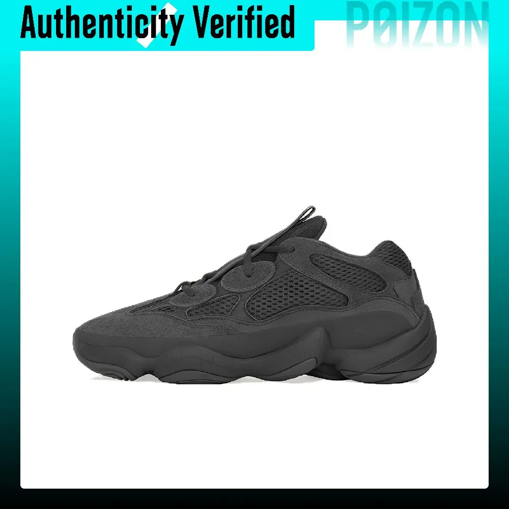 Adidas Originals Yeezy 500 Triple Black, Black Warrior 'Utility Black' Mesh Trendy Abrasion Resistant Low top F36640-20232241