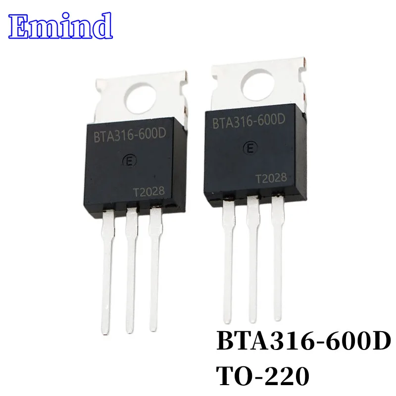 20/50/100/200/500Pcs BTA316-600D BTA316 Triac 16A/600V TO-220 DIP Thyristor Large Chip