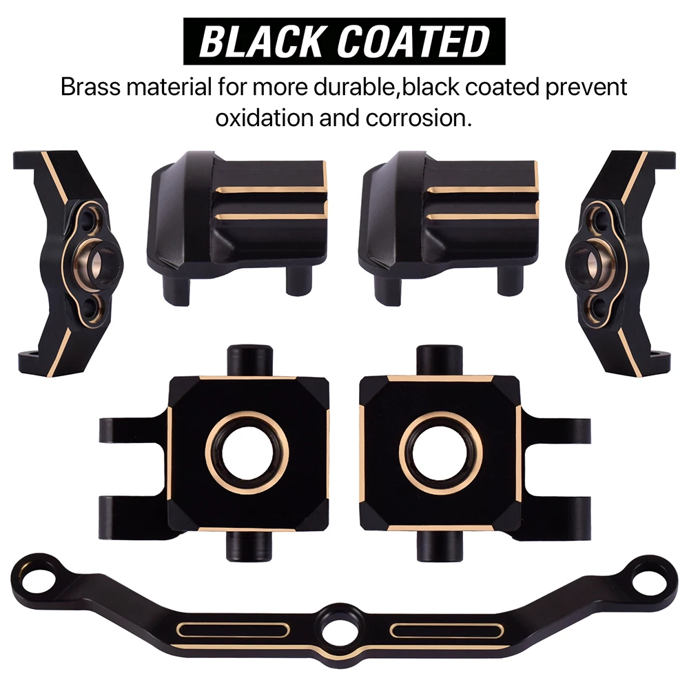 For TRX4M Upgrades Brass Steering Link Knuckle Alex Diff Cover Caster Blocks Traxxas TRX-4M 1/18 Upgrades RC Crawler Defender