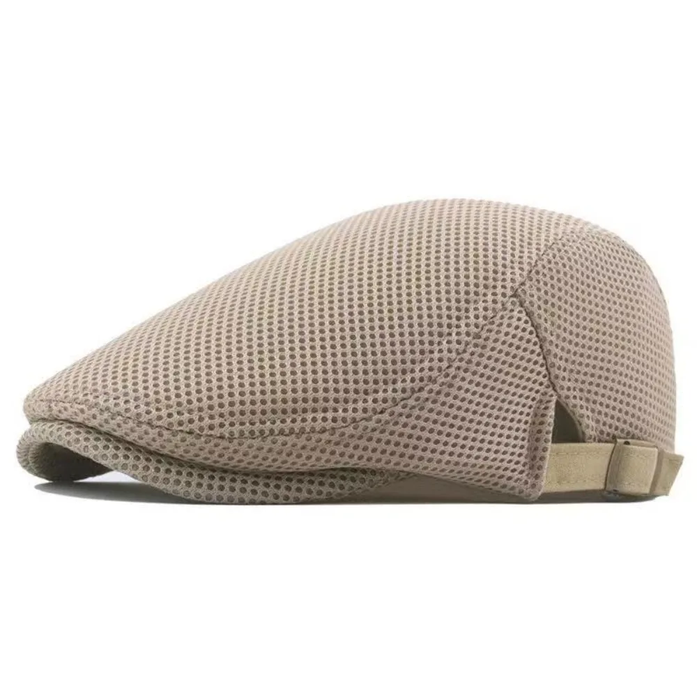 

Fashion Casual Versatile Mesh Beret Cap Hollow Washable Breathable Sun Hat Retro Vintage Fashion Peaked Cap Daily Outfit