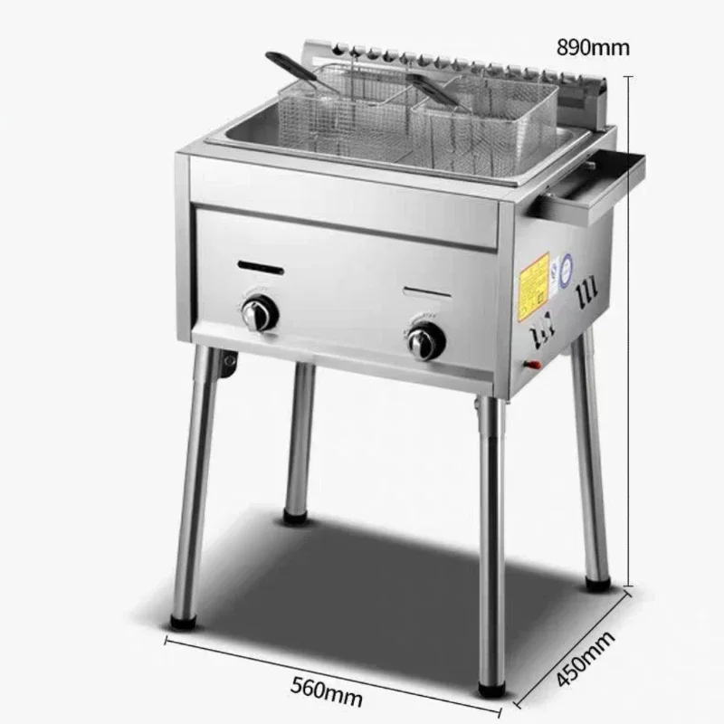 Global Commercial Stainless Steel Gas Chicken Chips Fryer Fried  Machine Cooking Pots