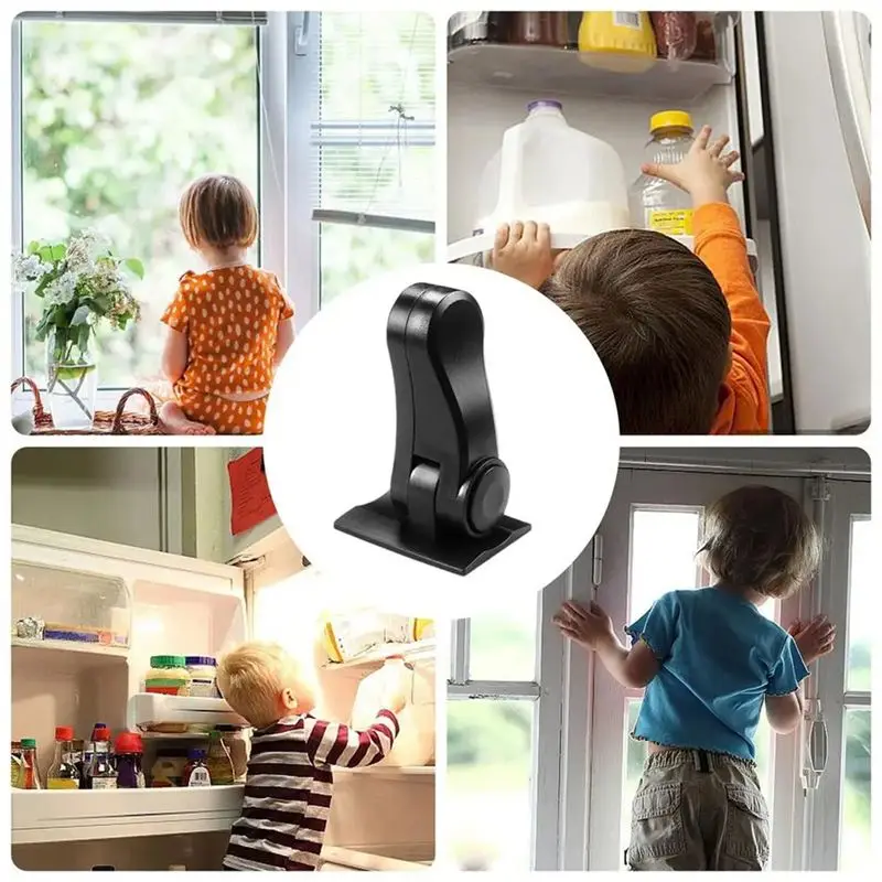 -[Retail TX] Door Handle Babyproof Door Handle Lock Heavy Duty Babyproofing Door Handles Kids Door Locks Cabinet Locks 4 Pcs Saf