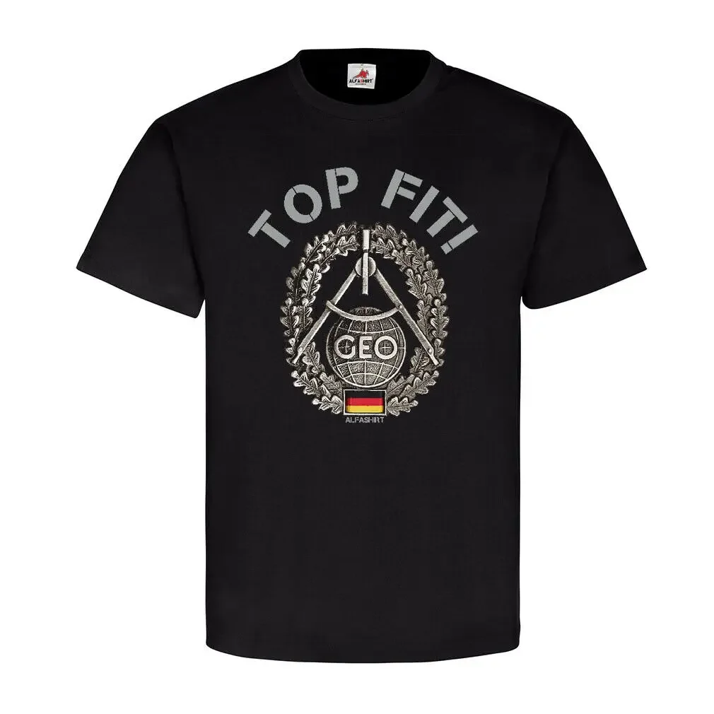 Topography Force Military Geographical Service GEO Badge T Shirt 100% Cotton Short Sleeve O-Neck T-shirt Casual Mens Top