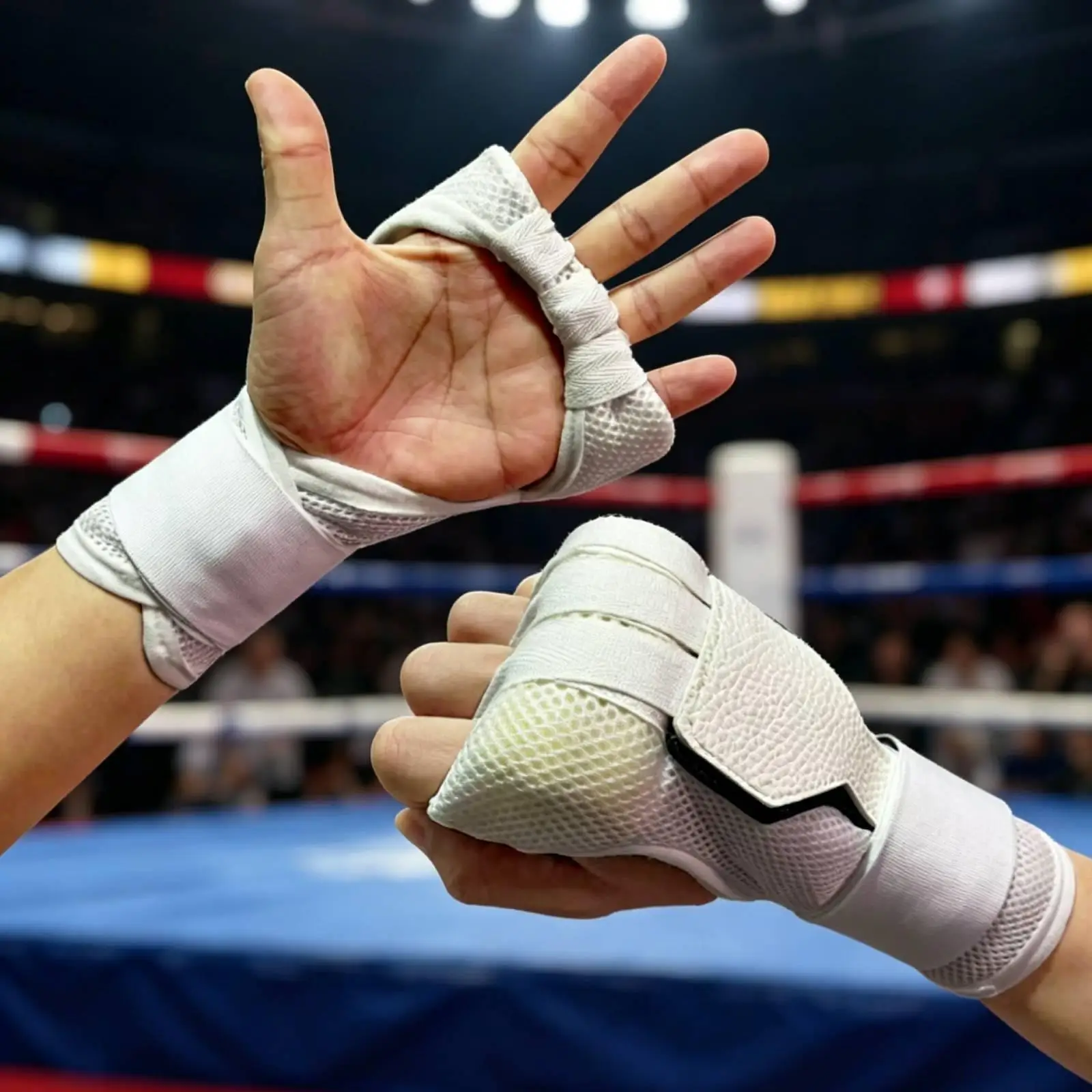 

Boxing Equipment Men’s Breathable Kickboxing Gloves Open Palm Sparring Glove for Gym and Exercise