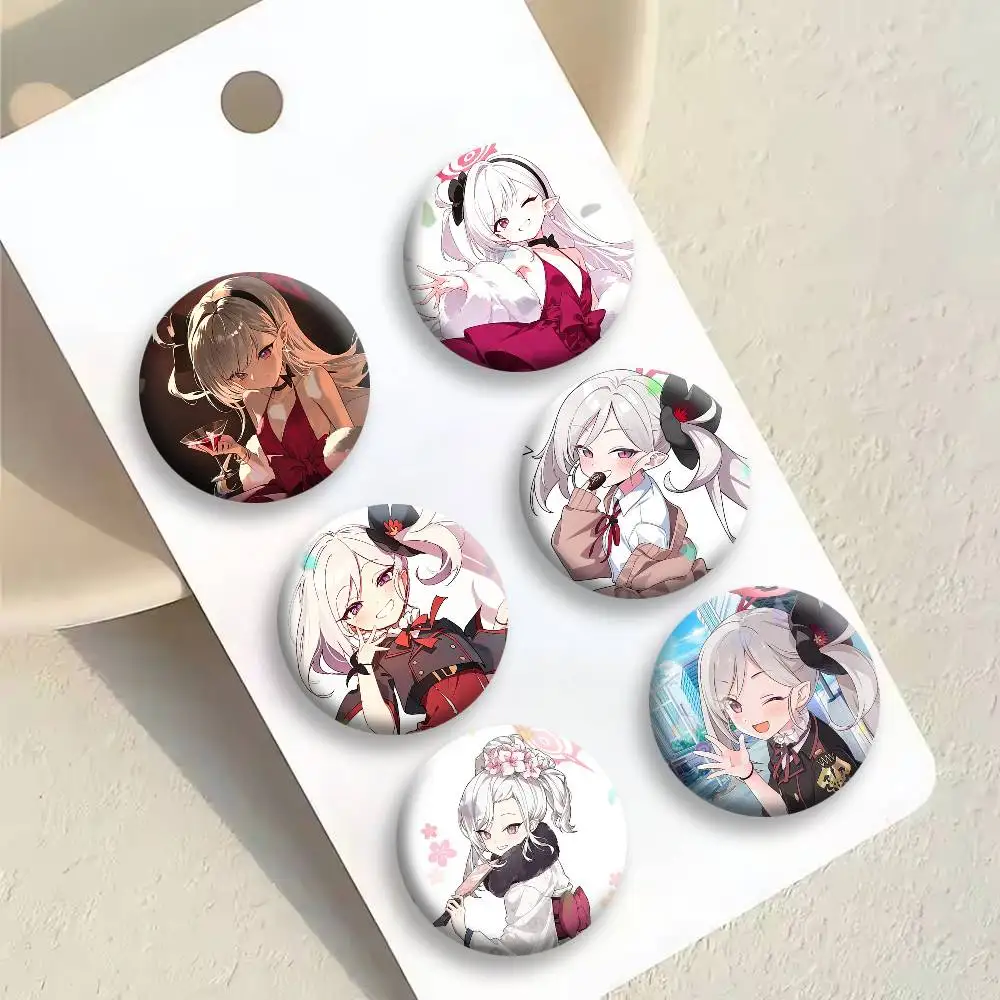 Blue Archive Asagi Mutsuki  Brooches Cartoon Badge Pins Backpack Hat Accessories Friend Gift