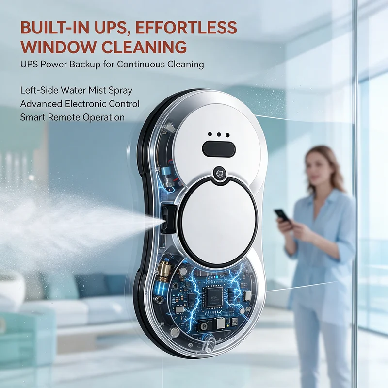 55NRobot Window Cleaner for Home Appliance - Automatic Robotic Window Washer for Clean Glass Windows Specialty Cleaners